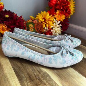 Vionic Callisto Botanical Floral Bow Ballet Flats Women’s Size 10M Cream H7709L1